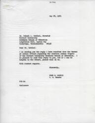 ["Senator Fred Harris received a letter from the Bureau of Indian Affairs regarding the American Indian Program at Harvard University. The program is being funded for the upcoming year through joint funding from the Office of Economic Opportunity, Office of Education, and the Bureau of Indian Affairs. The program aims to provide education opportunities to American Indian students, with a focus on supporting married students with families. The program has been successful in its first year, with plans to admit more students in the future. The letter urges Senator Harris to contact the Commissioner of Indian Affairs to secure funding for the program at a level above the Bureau of Indian Affairs average to ensure its continuation."]