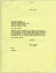 ["The document  is a series of correspondence regarding the request for the removal of Talmage Heard as Superintendent of Fort Sill Indian School. The Bureau of Indian Affairs conducted a program review and determined that changes are needed at the school. The request for Heard's removal was made by a number of Indian people, and a tribal resolution was presented to the Bureau. The Bureau is reviewing the situation and will provide a full report and take necessary action. Senator Fred Harris is involved in the communication and is working on behalf of the requesters."]