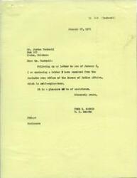 ["Senator Fred Harris received a progress report from Dillon Platero, Director of Rough Rock Demonstration School, about the plans for Rough Rock High School. The community is working on establishing a high school to maintain Indian direction of education from nursery school through junior college. The School Board has hired consultants in education and architecture to help with the planning process. The high school campus will be separate from the existing elementary school, and the community is requesting a $3 million appropriation from the federal government for the complete high school plant. The school facilities will be designed to accommodate 200 learners and will incorporate features that respect Navajo culture. Construction is planned to start in early 1972, with completion by 1973."]