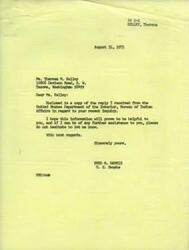 ["Senator Fred R. Harris received a letter from the Mayor of Arkansas City, Kansas expressing concern about the Chilocco Indian School not being included in the Bureau of Indian Affairs' 1973 fiscal budget. The Bureau explained that they are conducting a study on off-reservation boarding schools, including Chilocco, to determine future funding and support for the program. Senator Harris promised to do all he can to help reinstate funding for the school."]