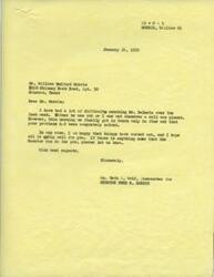 ["The letter is from Ms. Beth A. Wolf, a caseworker for Senator Fred R. Harris, to Mr. William Bedford Morris. The letter states that they had difficulty reaching Mr. DeLuria but eventually found out that Mr. Morris' problems had been solved. The letter expresses happiness that things worked out and offers further assistance if needed. The letter also includes information about a scholarship program and the South Texas College of Law."]