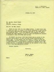 ["Senator Harris received a letter from Mr. and Mrs. Donald Bunch expressing concerns about the welfare of Native Americans, specifically those at the Chilocco Indian School. Senator Harris assured them of his continued interest in helping Native Americans and mentioned pending bills and projects to benefit them. He also mentioned a study commissioned by the Bureau of Indian Affairs to address the problems of Indian education, including those at Chilocco. Eagleboy, on behalf of the Oklahoma Indian people, also requested Senator Harris' support in addressing the needs of the Chilocco Indian School and the Indian children it serves."]