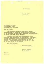 ["The document is a response to a complaint from Mr. Ernest L. Upton regarding difficulties collecting delinquent rental from Mrs. Mable Sargeant. The Bureau of Indian Affairs explains that they are not responsible for debts incurred by an Indian unless authorized, and that the checks in question were not issued by them. Mrs. Sargeant only receives limited trust income and is considered competent to manage her finances. The Bureau encourages Indians to avoid incurring debts they cannot pay, and suggests that Mr. Upton work directly with Mrs. Sargeant to settle the account."]