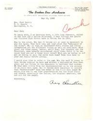["Stewart Alsop, Washington editor for The Saturday Evening Post, informs Jim Monroe, press secretary to Senator Fred R. Harris, that they have decided not to make an article out of Senator Harris' speech on the American-Indian policy. Alsop thanks Monroe for the opportunity to consider it."]