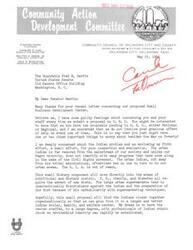 ["The document is a response to Mrs. Arthur J. Lessner's inquiry about whether Indians share in HEW grants-in-aid programs. The response states that Indians do not participate in these programs, except for the Division of Indian Health which administers categorical grants. The document also mentions a statement from Oklahomans for Indian Opportunity and expresses support for new efforts within the Bureau of Indian Affairs to address the Indian problem."]