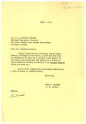 ["The Tribal Indian Land Rights Association of Oregon has officers and board members who are working to protect the rights of Indian people in Oregon. They are concerned about the allotment issue and feel that the federal representatives are not adequately representing the Indian people. They are organizing to fight for Indian land rights and have filed suits in various states, including Oregon. Representative  Robert Smith has disclosed that Indian claims to federal lands in Oregon could wipe out state lands and forests, and a hearing will be held to address these issues. Amos A. Hopkins-Dukes, the National Executive Director, is leading the effort to acquire land for Indians under an 1887 allotment act."]