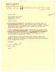 ["Senator Fred R. Harris received a complaint about the Bureau of Indian Affairs causing Watonga and the State of Oklahoma to miss out on a corporation locating in Oklahoma. He checked into the matter and enclosed a report from the Bureau of Indian Affairs for Mr. Glenn Landes to review. Senator Harris expressed his concern and invited further communication if Mr. Landes was not satisfied with the report."]