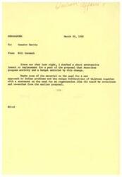 ["Bill Carmack has drafted a short substantive insert or replacement for a part of a proposal regarding program activity and a budget related to Indian affairs. He suggests re-writing and re-working material on the need for a new approach to Indian problems, unique difficulties in Oklahoma, and the necessity of an organization like OIO."]