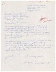 ["The text is a letter from and Mrs. Jack Howard to Senator Fred Harris thanking him for his work on important legislative bills and offering their congratulations and best wishes. They express appreciation for his efforts to improve the lives of both humans and animals, and hope he will continue to work towards correcting the wrongs that exist."]