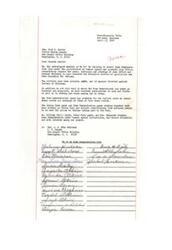 ["The Otoe-Missouria Tribe in Red Rock, Oklahoma is requesting Senator Fred R. Harris and Senator A. S. Mike Monroney to help restore the Extension Service of Agriculture and Home Economics for Indians, which has been abruptly ended. The services provided by the Home Demonstration Agent have been beneficial to the community, including organizing 4-H Club work, arts and crafts instruction, cooking and dressmaking lessons, and promoting events such as an annual dress review and Indian Fair. The community members are requesting the Senators' help in reinstating these valuable services."]