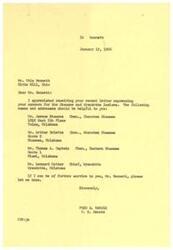 ["The text is a letter from Fred R. Harris, a U.S. Senator, to Otis Bennett regarding concern for the Shawnee and Wyandotte Indians. Harris provides names and addresses of individuals who may be helpful in addressing the concern. The text also includes various announcements and historical information related to American Indians. Harris encourages support for the American Indians and acknowledges the efforts of Christians in Lawrence County who are helping them. The text ends with a call to make the country better by supporting the First Americans."]