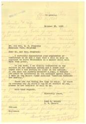 ["The letter expresses pride in the recipients (Senator Harris and his wife) and mentions the loss of a loved one. The writer hopes for a new destiny for American Indians and encourages the recipients to stand for what is right. They also express disagreement with the president and urge the recipients to think about these issues."]