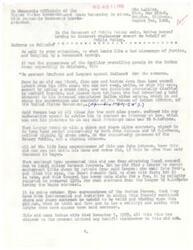["The writer, Sim L. Liles, is bringing to the attention of government officials a case of what appears to be injustice and bungling by a government agency involving an elderly man, John Johnson, who inherited a share of his deceased wife's estate. Despite being unable to read or write, Johnson was presented with a contract allegedly signed by him and a lawyer, Ed R. LeForce, under suspicious circumstances. The Bureau of Indian Affairs has been insistent on upholding the contract, preventing Johnson from obtaining legal counsel. The writer urges for an investigation into the situation and asserts that Johnson will not yield to the fraudulent demands being made. Multiple documents are attached for inspection."]