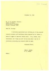 ["Senator Fred R. Harris received a letter from the Director of the School of Music at the University of Oklahoma, informing him of proposed research projects and institutes related to American Indian music. The projects aim to study a collection of recorded American Indian music to better prepare musicologists and public school music teachers for teaching this literature. The Director seeks advice and suggestions from Senator Harris on developing and submitting the proposals to the United States Office of Education. The goal is to secure funding for the projects and institutes by January 1, 1967. Senator Harris and his wife are invited to review and provide feedback on the final programs before submission. The Director emphasizes the cultural importance of the proposed programs in educating youth and studying the heritage of the West."]