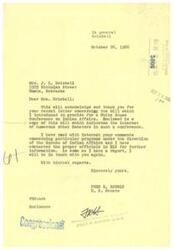 ["Senator Fred R. Harris introduced a bill for a White House conference on American Indians by June 30, 1968, with funding of $100,000. The purpose is to integrate Indians into American society, and Senator Harris is working on gathering information about programs under the Bureau of Indian Affairs based on feedback received from Mrs. J. L. Driskell."]