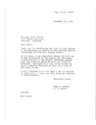 ["The author is discussing the Chilocco Bill, which would give the federal government control of some land currently owned by a Native American tribe. The author says that the Senate has appointed conferees to negotiate the bill, but that the House has not yet done so. The author urges the reader to call the Senate conferees and stress the importance of keeping the tribe's mineral rights, as giving them up would impede the tribe's development."]