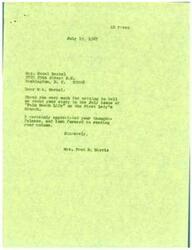 ["The writer has a picture of Harris and Tony from their first Labby's brunch, and they would like a copy of it from the magazine."]