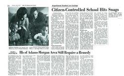 ["The document describes a visit by Senator Harris to Morgan Elementary School, which is experimenting with a new program that includes a locally elected community school board. The children are excited and interested in the visitors, and the teacher is happy to have the opportunity to show off the program. However, Principal Haskins notes that there are some problems with the program, including a lack of experienced teachers.  In the second half of the text, the author describes a number of upcoming events in the social lives of various wealthy individuals. These include a party for the Burtons, a wedding for Sir Francis Peake, and a possible summer trip to Malta for Prince Charles."]