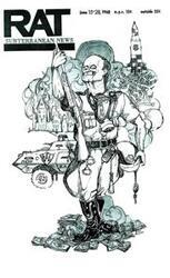 ["The document discusses various issues and events in New York City in 1968, including tensions between different groups, such as hippies and karate experts, and the Black Panther Benefit. It also touches on the concept of guerrilla fighters and the role of gypsy guerrillas in liberation movements. The document criticizes black racism and calls for a more humanitarian and individualistic approach to activism. The RAT publication staff is listed, along with information on subscriptions and contact details."]