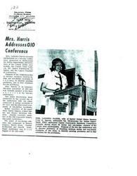 ["Mrs. LaDonna Harris participated in a conference sponsored by Oklahomans for Indian Opportunity to discuss relations between Indian and non-Indian residents in the area. The conference aimed to identify and solve existing problems. LaDonna Harris, an honorary lifetime president of OIO, was a keynote speaker. The conference included panel discussions with Indian and non-Indian residents, and Senator Fred R. Harris was interviewed about his work in Washington. The Harrises also participated in a CBS television film on \"The Problems of America\" in Hughes County."]