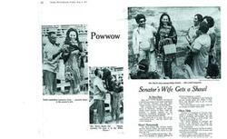 ["Mrs. LaDonna Harris, wife of Senator  Fred Harris, attended an Omaha Indian powwow in Macy and received a shawl as a gift. She expressed her desire to help the Indian people and emphasized the importance of allowing them to make their own decisions. She also mentioned that her husband, a possible Democratic presidential nominee, would have liked to be there. Additionally, LaDonna Harris's cousin Michelle, who is part Comanche and part Omaha Indian, aspires to become a social worker to help the Indian community. The shawl presented to LaDonna Harris was handmade by two Macy women, and she mentioned that she might wear it in the White House someday."]