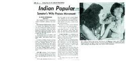 ["LaDonna Harris, wife of Senator Fred Harris, believes that the sudden popularity of Indian culture is beneficial for the Indian community despite society's historical degradation. She discusses her own experiences of feeling ashamed of her heritage and the need for unity among different tribes. Harris praises a school in Dallas for its work with children from various ethnic backgrounds and advocates for greater tolerance and understanding."]