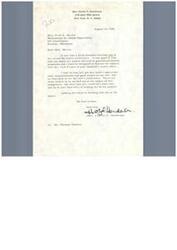 ["Mrs. Henderson is writing to LaDonna Harris to thank her for their conversation at a recent conference and for her congratulations on becoming Chairman of the Mc'Call's conference. She expresses interest in discussing guaranteed income proposals with Mr. French and looks forward to working with LaDonna Harris on the project in the future."]