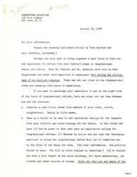 ["The document encourages women to form task forces to push for Congressional reform and demand financial disclosure from candidates. It provides steps on how to do this and suggests contacting Mary McInnis for more information. It also highlights the importance of women voting in the upcoming presidential election."]
