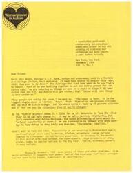 ["The newsletter \"Womanpower in Action\" is focused on empowering women to work towards creating a more humane society and combatting violence and extremism. The newsletter discusses the despair felt in 1968 and the need for private citizens to come together to work towards peace and change. It highlights the potential issues facing the world in 1969, such as war, civil unrest, and poverty. The newsletter also emphasizes the strength and courage of women in facing these challenges."]