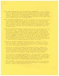 ["The document discusses the White House Conference on Fuller Utilization of Womanpower and asks for attendees to fill out a form. It also mentions a womanpower poll and the issue of hungry children in America and Biafra. The document urges action to address these issues and provides information on how to help, including sending contributions to agencies assisting in Biafra."]