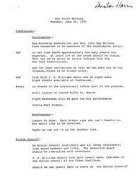 ["The Absentee-Shawnee Housing Authority is breaking ground on a new development, and Americans for Indian Opportunity sends their congratulations. They regret not being able to attend the ceremony, but extend their greetings to all those who are."]