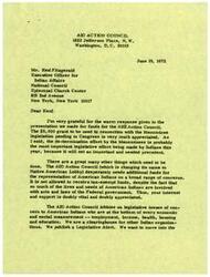 ["LaDonna Harris, on behalf of the AIO Action Council, expresses gratitude for the $5,000 grant received for the Menominee legislation. They are in need of additional funds to represent American Indians on various issues and are unable to receive tax-exempt funds. The organization lobbies on legislative issues, publishes a Legislative Alert, and wants to move into voter registration. Funds are urgently needed for travel expenses for American Indians to testify before Congressional committees. The focus is on restoring government services and tribal recognition for the Menominee Indians of Wisconsin. Harris expresses gratitude for past support and looks forward to continued collaboration."]