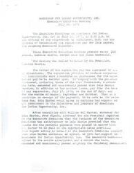 ["The Executive Committee of Americans for Indian Opportunity, Inc. met to determine the separation pay for the outgoing Executive Director, Iola Hayden. They decided that she would receive pay from the date of separation to the end of October, with the condition that she continue to support the organization. The payments would be placed in escrow and released to her on the condition that she upheld her agreement. The meeting was then adjourned."]