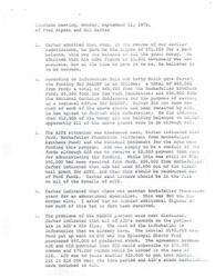 ["During a luncheon meeting on September 11, 1972, Fred Gipson and Gil Carter discussed the financial details of various grants received by the organizations they were involved with. Carter admitted that some of the figures he previously provided were inaccurate, and they discussed funding from Ford, Rockefeller Brothers Fund, and other sources for different programs. They also discussed issues with the MESBIC project and withholding taxes. Carter agreed to provide more information and make Iola or Betty available for questioning if needed."]