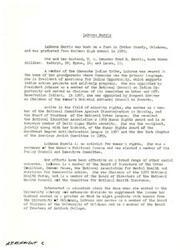 ["LaDonna Harris is a prominent activist for Native American and women's rights. She has been involved in various social concerns and has served on numerous boards and committees. She has received multiple awards for her work, including the National Education Association's Human Rights Award. She is also involved in education and serves on the boards of several universities and colleges."]