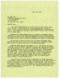 ["LaDonna Harris, on behalf of Americans for Indian Opportunity, is seeking financial support from the Seafarers International Union of North America to fund their advocacy work on Indian affairs and related legislative issues. Harris emphasizes the importance of addressing the economic and social disparities faced by American Indians, which also impact the broader economy and working people. She provides information on their budget and recent activities, and requests a contribution to support their efforts."]
