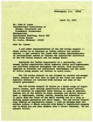 ["The letter is from LaDonna Harris to Mr. John H. Lyons of the International Association of Bridge, Structural and Ornamental Ironworkers. It discusses the work of the AIO Action Council in advocating for Indian affairs and the organization's budget needs. The letter highlights the importance of supporting Indian self-improvement programs and mentions the legislative issues the AIO Action Council is involved in. It also requests a financial contribution from the International Association of Bridge, Structural and Ornamental Ironworkers to support their work."]