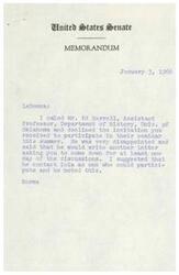 ["The author called Mr. Ed Harrell to decline an invitation for LaDonna to participate in a seminar at the University of Oklahoma. Mr. Harrell was disappointed and planned to write another letter inviting LaDonna to participate for at least one day. The author suggested that Mr. Harrell contact Iola as a potential participant."]
