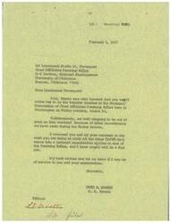 ["The document is a correspondence between Lieutenant Shelia M. Davenport and Senator Fred Harris regarding the invitation for LaDonna Harris to be the keynote speaker at the National Convention of Coed Affiliates Pershing Rifles. Senator Harris expresses his regret that they will be out of town on the weekend of the convention but commends the organization for their work in unifying drill teams. Senator Harris offers his best wishes and assistance to the organization."]