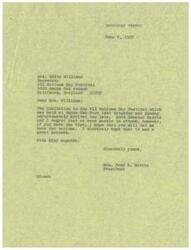 ["LaDonna Harris regrets being unable to attend the All Nations Day Festival at Gwynn Oak Park, but hopes for a report on the outcome and wishes for its success."]