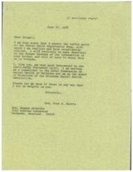 ["LaDonna Harris apologizes for missing a coffee party at the Christ Child Opportunity Shop and expresses interest in helping with emotionally disturbed children. Mrs. McCarthy invites LaDonna Harris to a coffee party to support the Christ Child Society, which provides services for needy children in the Washington area regardless of race, creed, or color. The party will feature hostesses from various embassies and aims to raise awareness and support for the Society."]