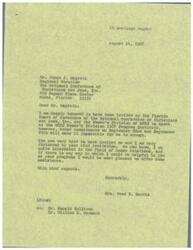 ["LaDonna Harris regrets that she is unable to accept an invitation to speak at the NCCJ Women's Division 1967 Program Institute due to prior commitments. She expresses interest in human relations and offers assistance in any way possible. The Florida Board of Governors extends the invitation to be the principal speaker at the institute, highlighting her expertise in the field and offering to cover travel expenses and provide a modest honorarium. They hope she can accept the invitation for either September 22nd or 29th."]