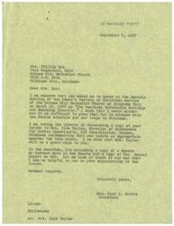 ["Mrs. Phillip Dye from the Putnam City Methodist Church in Oklahoma City invited LaDonna Harris to speak at their monthly meeting in March 1968 on the topic of \"The American Indian-His Heritage and Emerging Identity.\" LaDonna Harris declined the invitation due to scheduling conflicts but recommended contacting Mrs. Iola Taylor for a suitable speaker. Mrs. Dye requested assistance in finding a speaker for their event, focusing on the challenges and progress of Native Americans. LaDonna Harris offered to help in any way she could and shared information on the work of the OIO."]