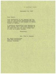 ["LaDonna Harris received an invitation to the opening tea for Mr. Buryl Southerland's oil and acrylic paintings, which was delayed due to being missent to the wrong address. She appreciated the invitation and expressed confidence in the success of the event due to Mr. Southerland's hard work."]