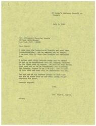 ["The document is a series of correspondences related to the Women's Advisory Council on Poverty, discussing plans for a meeting, drafting reports, and follow-up actions from a conference. The Council is seeking input from delegates on strategy for addressing poverty, providing guidelines, a list of registrants, a questionnaire, and information on volunteer opportunities. The document also mentions the use of the Report of the National Commission on Civil Disorders as a guide for addressing poverty issues."]