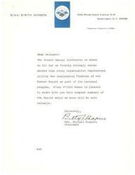 ["B'nai B'rith Women in Washington, D.C. recommends using the Kerner Report in national programs, and provides a summary of the report to delegates at the Second Annual Conference on Women in the War on Poverty."]