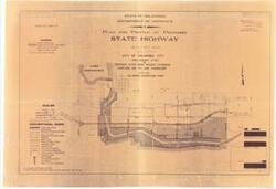 ["The document represents a map city of Oklahoma City, Preliminary Study of Proposed River Park Project Extension: Portland Avenue to Lake Overholser Site plan; 24 15/16 x 36 1/4 inches."]