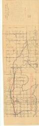 ["The document represents a plan area plan consists of the approved route (red) for US 62 with a portion of the route entering Paden as well as the proposed route (green) by the citizens of Paden. Attached to this item was a letter from Burt McCaleb, Design Engineer at the Oklahoma State Highway Department, to Mr. Bittle. Letter pertains to cost estimates of the two routes. Area plan (orthographic projection); 10 7/8 x 37 inches; Annotated (hand-colored, red) with the Approved Federal Aid Route, notes, and cost estimate; Annotated (hand-colored, green) with the Paden Citizens' Proposed Route, notes, and cost estimate."]