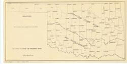 ["The document represents a map  of Oklahoma indicating by county the number of acres irrigated from ground water. Also indicated on the map are the areas of the Arkansas River Basin and the Red River Basin. Map; 10 7/8 x 21 1/2 inches."]