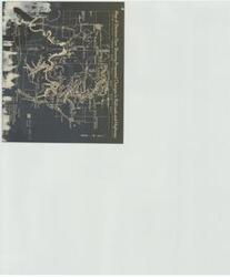 ["The document represents a map item is a map of the Denison Reservoir Area. The Texas Part of Lake is shaded with crosshatches. Map features proposed changes in railroads and highways. Map (area plan; photostat); 10 7/8 x 12 11/16 inches; Inscribed (reverse): Archives- Red River Compact Comm."]